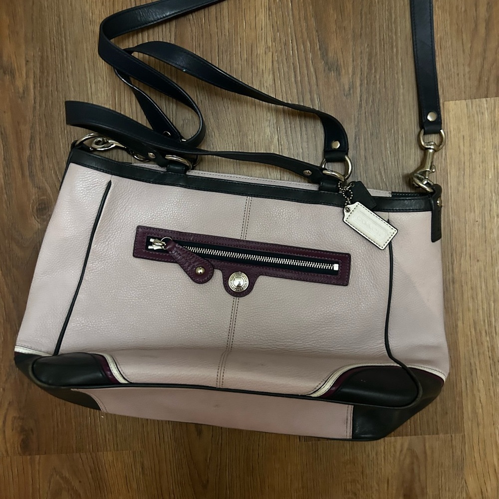 Authentic Coach Purse Purple and Navy